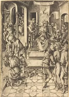 Christ before Annas, c. 1480. Creator: Israhel van Meckenem
