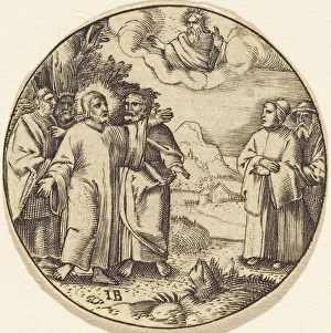 Christ with Three of His Apostles. Creator: Unknown