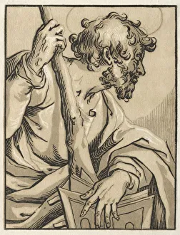 Ludolph Büsinck Prints: Christ and the Apostles: St. Judas Thaddeus (with the Club)