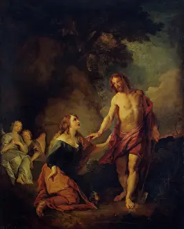 Magdalene Prints: Christ Appearing to Mary Magdalene, 1680. Creator: Charles de la Fosse