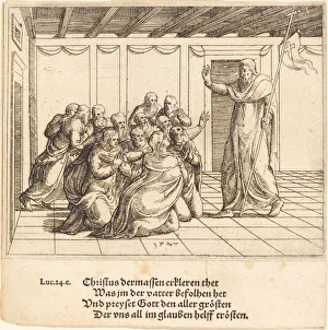 Risen Prints: Christ Appears to the Apostles, 1547. Creator: Augustin Hirschvogel