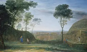 1st Century Ad Prints: Christ Appears in front of Mary Magdalene (Noli me tangere), 1681. Creator: Claude Lorrain