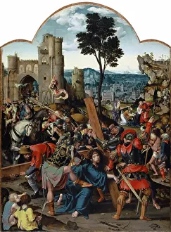 Crucified Prints: Christ bearing the cross, 1533. Creator: Pieter Coecke van Aelst