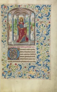 Vrelant Guillaume Prints: Christ Blessing; Arenberg Hours, early 1460s. Creator: Willem Vrelant