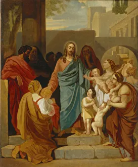 Briullov Prints: Christ Blessing the Children, 1824. Artist: Briullov, Karl Pavlovich (1799-1852)
