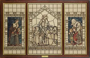 Burne Jones Edward Prints: Christ Blessing Children, 1862. Creator: Sir Edward Coley Burne-Jones