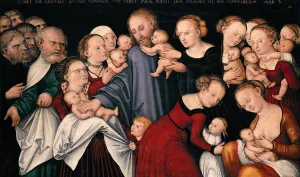 Christ Blessing the Children, c. 1540. Artist: Cranach, Lucas, the Elder (1472-1553)