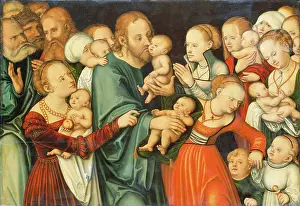 Cranach Prints: Christ Blessing the Children, c1535-1540. Creator: Lucas Cranach the Elder