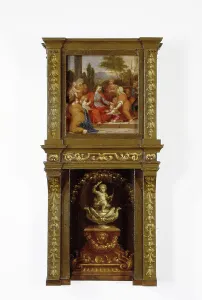 Chimneypiece Prints: Christ Blessing the Children, c.1690-c.1710. Creator: Johannes Voorhout
