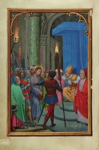Simon Benig Prints: Christ before Caiaphas; Prayer Book of Cardinal Albrecht of Brandenburg