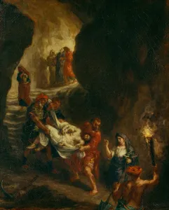 Christ Carried Down to the Tomb. Artist: Delacroix, Eugene (1798-1863) Christ Carried Down to the Tomb. Artist: Delacroix, Eugene (1798-1863)