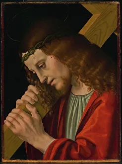 Pain Prints: Christ Carrying the Cross, about 1495-1500. Creator: Marco d'Oggiono