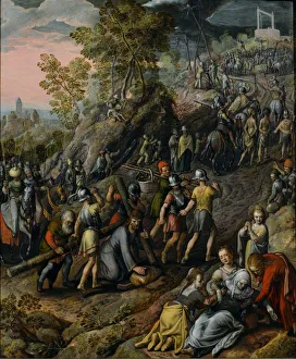 Christ carrying the Cross, 1562. Artist: Beuckelaer, Joachim (ca. 1533-1574) Christ carrying the Cross, 1562. Artist: Beuckelaer, Joachim (ca. 1533-1574)