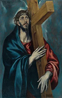 Golgotha Hill Prints: Christ Carrying the Cross. Artist: El Greco, Dominico (1541-1614)