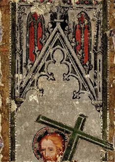 Script Prints: Christ Carrying the Cross (fragment, upper half), c1350-1360. Creator: Nuremberg Master