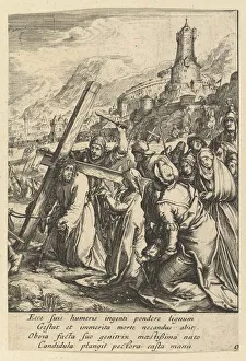 Crosses Prints: Christ Carrying the Cross, from The Passion of Christ, mid 17th century