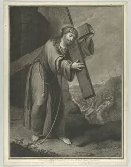 Engraving And Etching Gallery: Christ carrying the cross, at right the two thieves on the road to Calvary, 1778