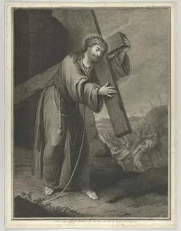 Guidop Reni Gallery: Christ carrying the cross, at right the two thieves on the road to Calvary, 1778