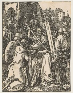 Aggression Prints: Christ Carrying the Cross, from The Small Passion, ca. 1509. Creator: Albrecht Durer
