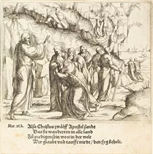 Hirsvogel Augustin Gallery: Christ Charges the Apostles of their Mission, 1548. Creator: Augustin Hirschvogel