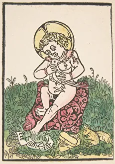Christ Child With New Year's Wish (Schr. 784), 15th century. 15th century. Creator: Anon Christ Child With New Year's Wish (Schr. 784), 15th century. 15th century. Creator: Anon