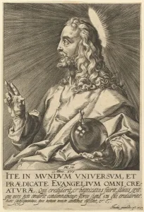Metro Prints: Christ, from Christ and the Twelve Apostles, before 1609. Creator: Jacques Granthomme