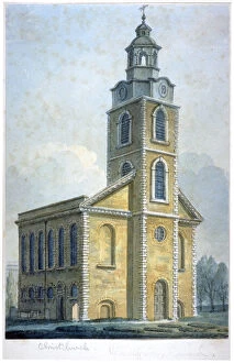 Blackfriars Road Gallery: Christ Church on Blackfriars Road, Southwark, London, c1830