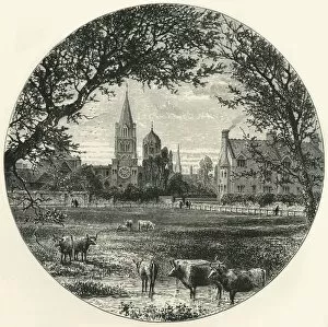 Oxford Gallery: Christ Church, from Merton Meadows, c1870