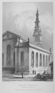 Billings Prints: Christ Church, Newgate Street, City of London, 1838. Artist