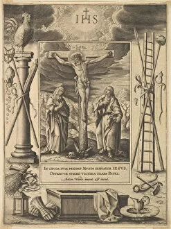 Antonius Wierix Collection: Christ on the Cross, before 1604. Creator: Antonius Wierix