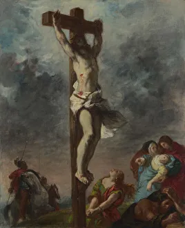 Christ on the Cross, 1853. Artist: Delacroix, Eugene (1798-1863) Christ on the Cross, 1853. Artist: Delacroix, Eugene (1798-1863)