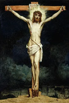 Delaunay Jules Elie Prints: Christ on the cross, 1881. Creator: Jules Elie Delaunay