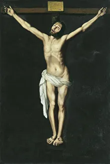 Dead Christ Prints: Christ on the Cross. Artist: Zurbaran, Francisco, de (1598-1664)
