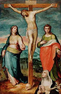 Dominican Prints: Christ on the Cross with the Virgin