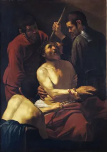 Roman School Prints: Christ Crowned with Thorns, c. 1605. Creator: Caravaggio, Michelangelo (1571-1610)