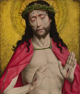 Dirk 1410 20 1475 Prints: Christ Crowned with Thorns, ca 1470. Artist: Bouts, Dirk (1410 / 20-1475)