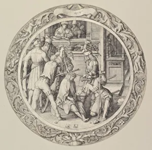 Lucas Jacobsz Prints: Christ Crowned with Thorns, from the Circular Passion, 1509. Creator: Lucas van Leyden