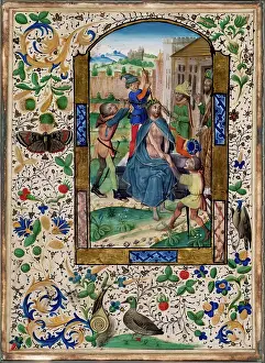 Prison Warden Prints: Christ Crowned with Thorns - One of four Illuminated pages from a Book of Hours