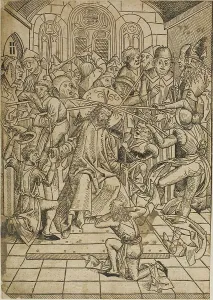 Ridicule Prints: Christ Crowned with Thorns, page 72 from the Treasury (Schatzbehalter)