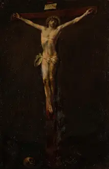 Black Background Prints: Christ Crucified, (1650-1750?). Creator: Unknown