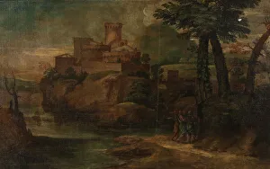 Emmaus Prints: Christ with two disciples at Emmaus, c17th century. Creator: Unknown