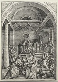 Early 16th Century Prints: Christ Disputing with Doctors, c