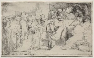 1606 1669 Prints: Christ Disputing with the Doctors: A Sketch