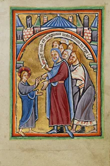Disputation Prints: Christ Among the Doctors, about 1190-1200. Creator: Unknown