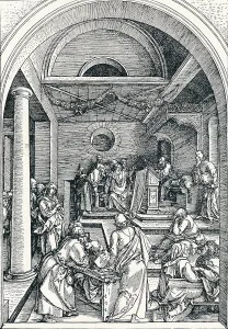 Debating Prints: Christ among the Doctors, 1506 (1906). Artist: Albrecht Durer