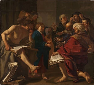 Oslo Collection: Christ among the Doctors, 1622. Creator: Baburen, Dirck (Theodor), van (1595-1624)