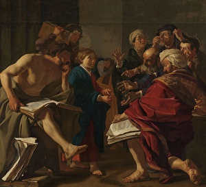 Amazement Prints: Christ among the Doctors, 1622. Creator: Dirck van Baburen