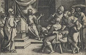Argument Gallery: Christ with the Doctors in the Temple, from The Story of Christ, 1534-35