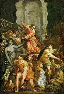 Art History Museum Prints: Christ Driving the Money Changers from the Temple, ca 1588. Creator: Zucchi, Jacopo (c