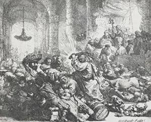 Christ driving the money changers from the Temple, 1635. Creator: Rembrandt Harmensz van Rijn